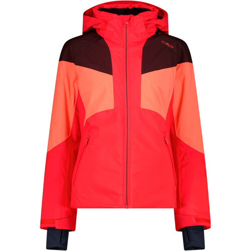 CMP WOMAN JACKET ZIP HOOD POPPYSEED rojo
