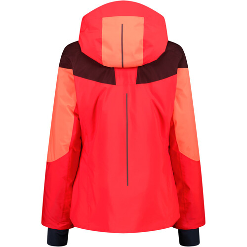 CMP WOMAN JACKET ZIP HOOD POPPYSEED rojo