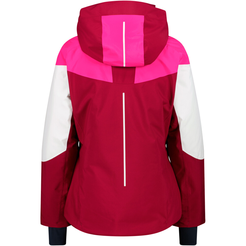 Cmp chaqueta esquí mujer WOMAN JACKET ZIP HOOD RASPBERRY  vista trasera