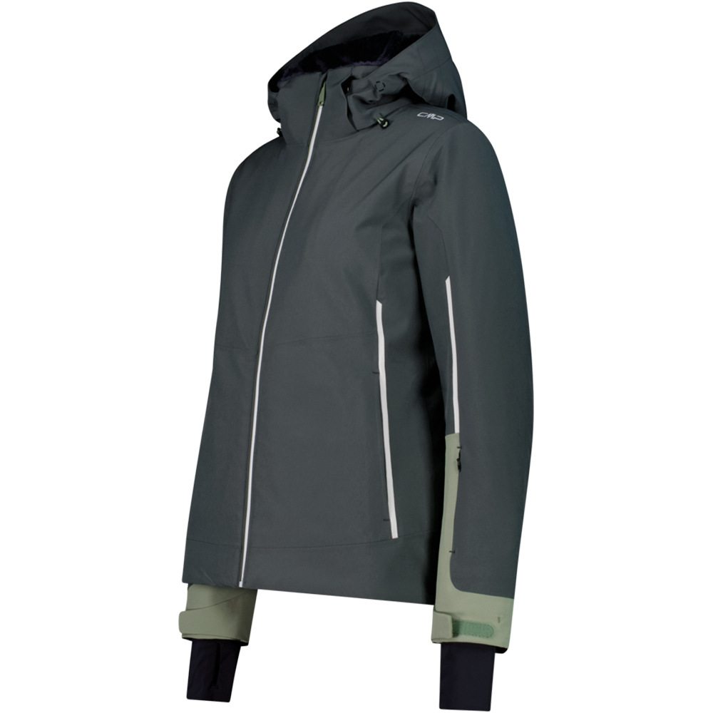 Cmp chaqueta esquí mujer WOMAN JACKET ZIP HOOD VERDE vista detalle