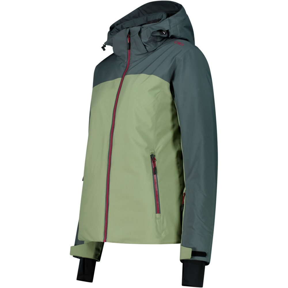 Cmp chaqueta esquí mujer WOMAN JACKET ZIP HOOD VERDE vista detalle