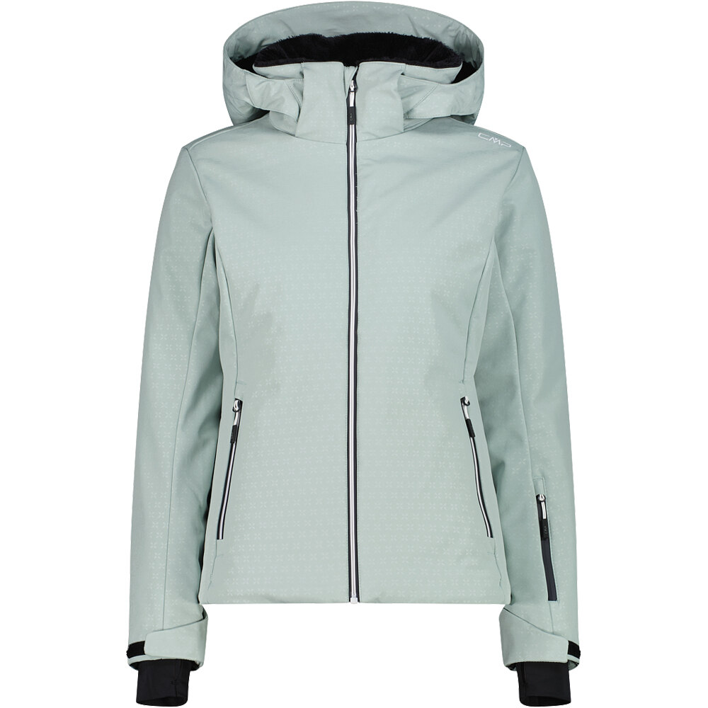 Cmp chaqueta esquí mujer WOMAN JACKET ZIP HOOD VERDE vista frontal