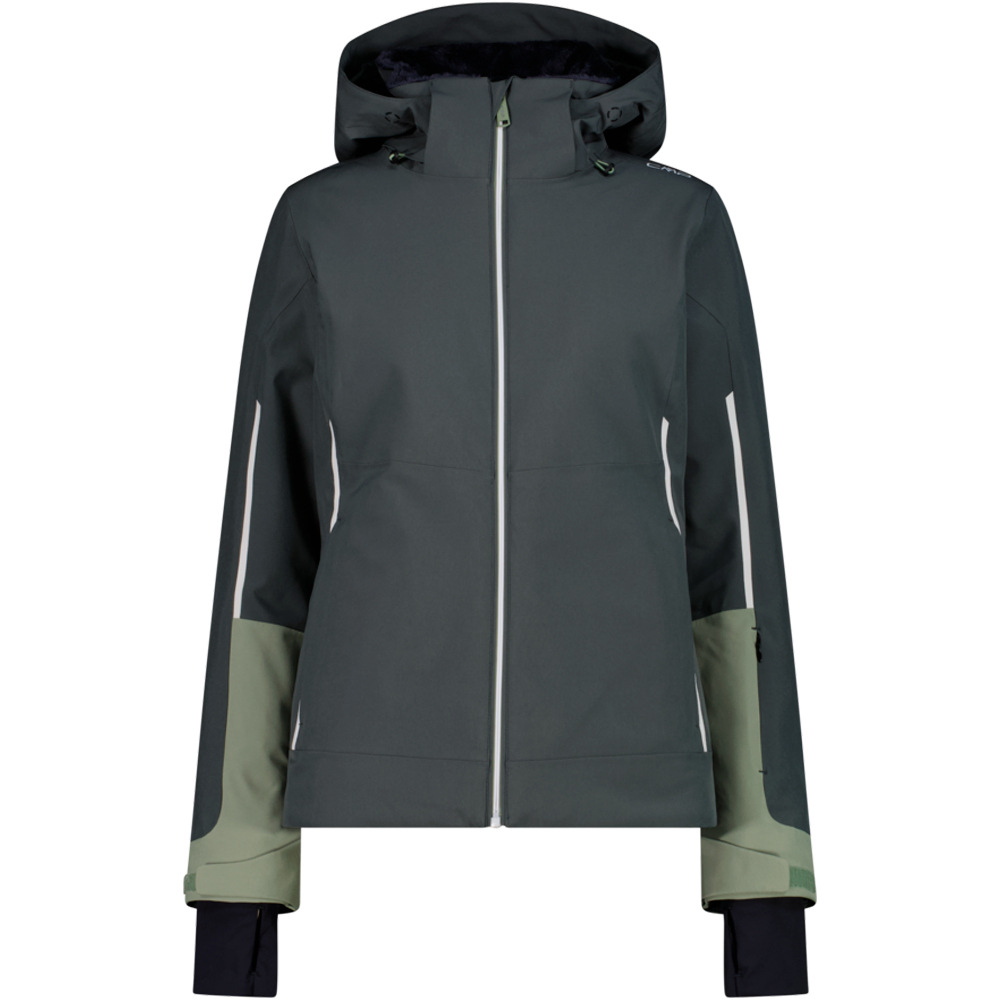 Cmp chaqueta esquí mujer WOMAN JACKET ZIP HOOD VERDE vista frontal