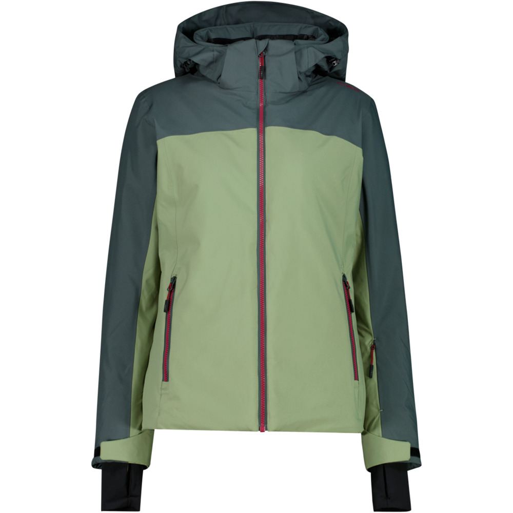 Cmp chaqueta esquí mujer WOMAN JACKET ZIP HOOD VERDE vista frontal