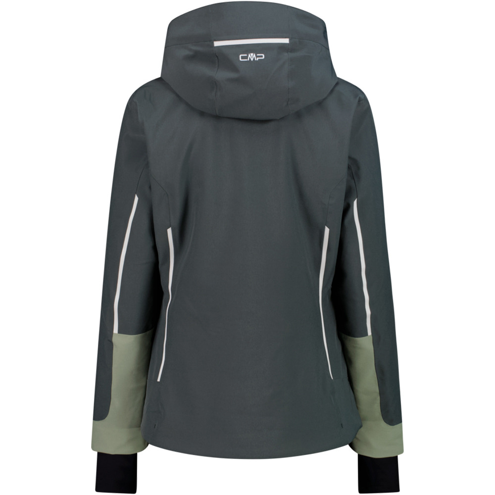 Cmp chaqueta esquí mujer WOMAN JACKET ZIP HOOD VERDE vista trasera
