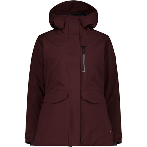 CMP WOMAN LONG JACKET FIX HOOD morado