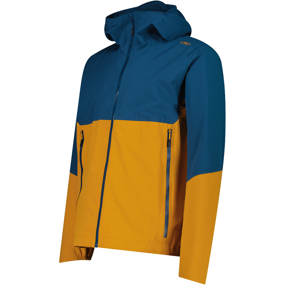 Cmp chaqueta impermeable hombre MAN JACKET FIX HOOD AZUL vista detalle