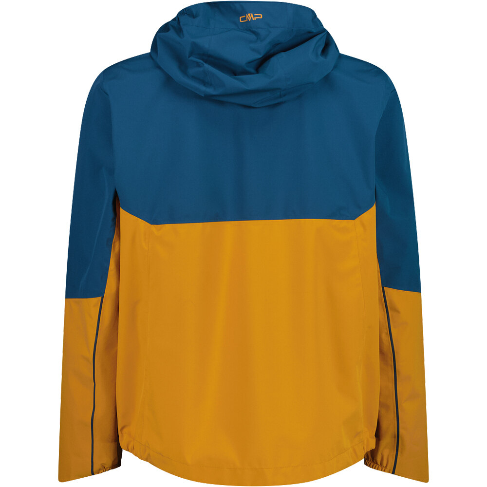 Cmp chaqueta impermeable hombre MAN JACKET FIX HOOD AZUL vista trasera