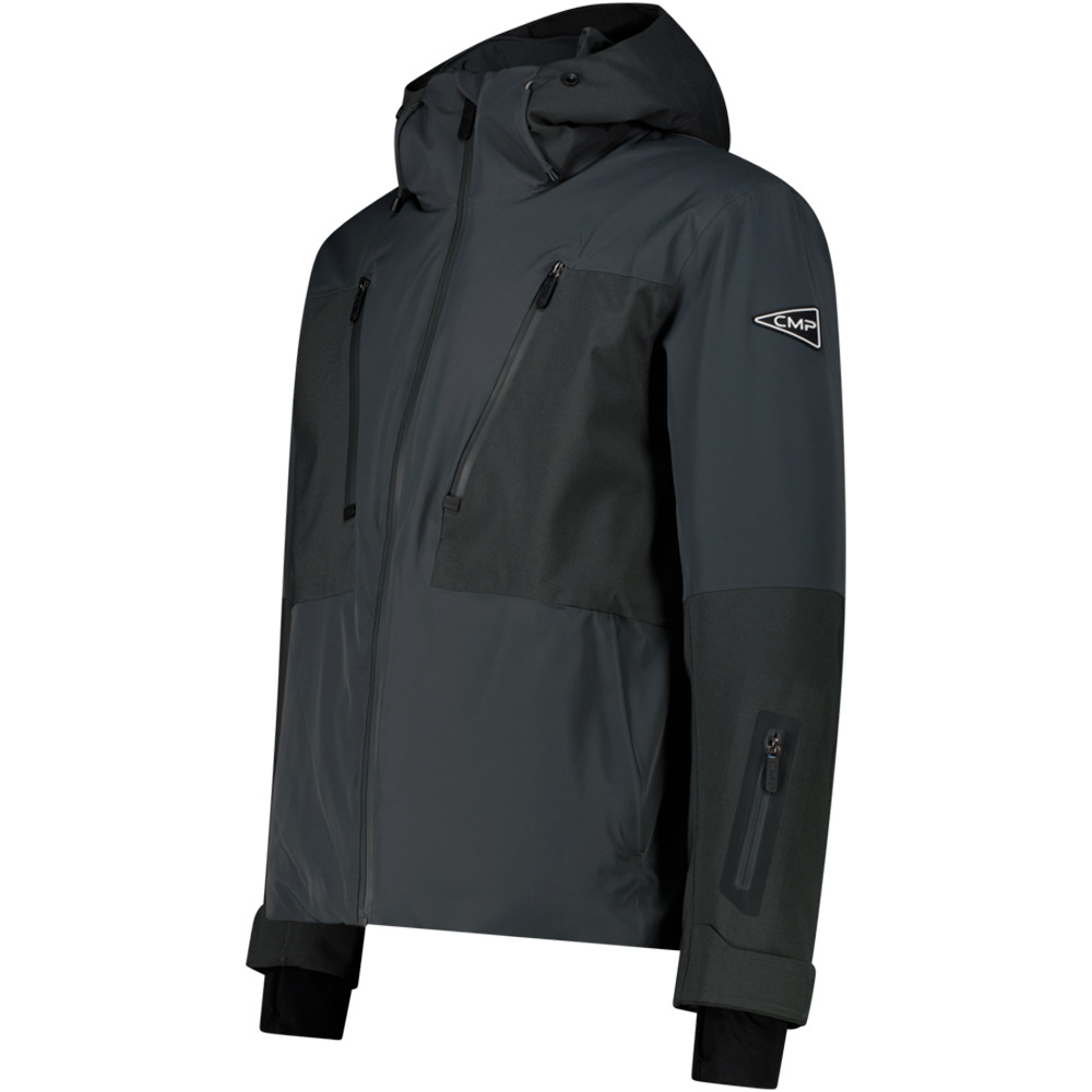 Cmp chaqueta impermeable insulada hombre MAN JACKET FIX HOOD VERDE vista detalle