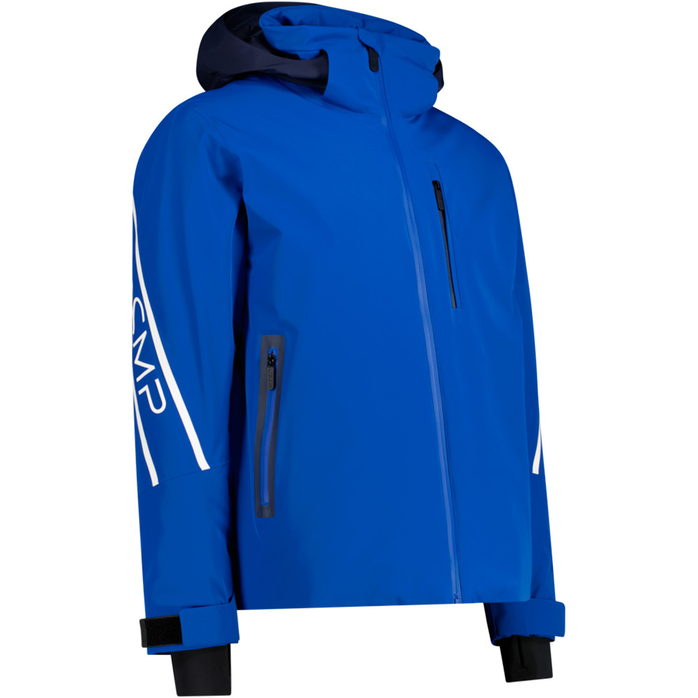 Cmp chaqueta impermeable insulada hombre MAN JACKET ZIP HOOD AZUL vista detalle