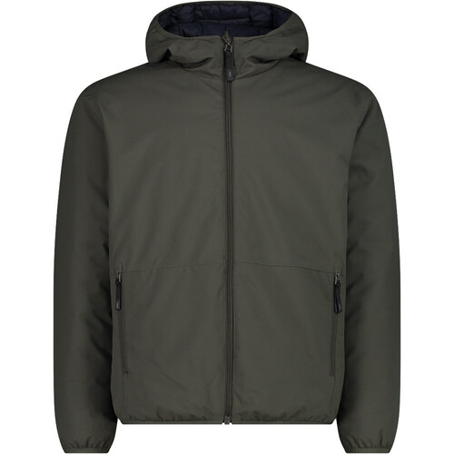 CMP MAN REVERSE JACKET FIX HOOD verde