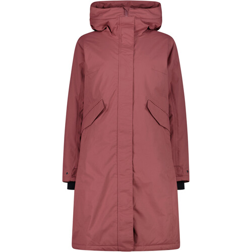 CMP WOMAN COAT FIX HOOD morado