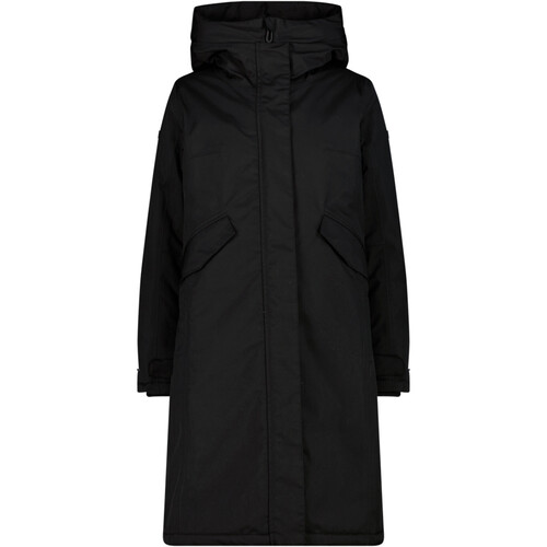 CMP WOMAN COAT FIX HOOD negro