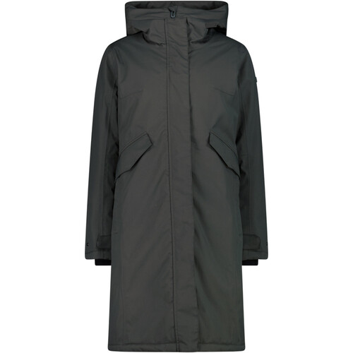 CMP WOMAN COAT FIX HOOD verde