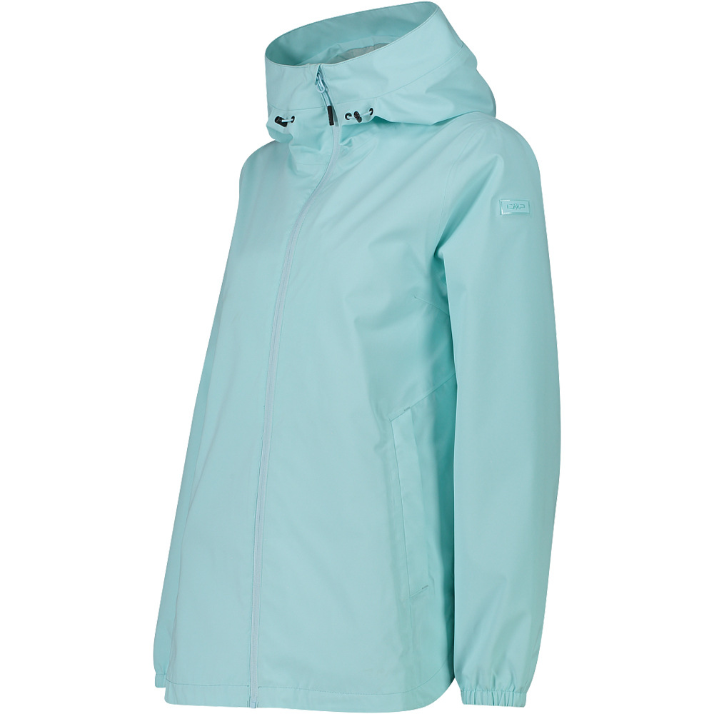 Cmp chaqueta impermeable insulada mujer WOMAN JACKET FIX HOOD VERDE vista detalle