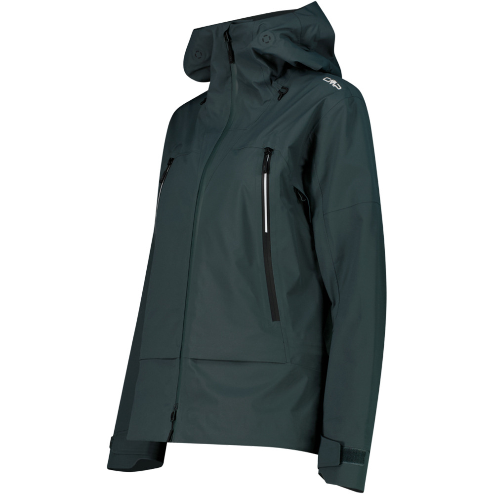 Cmp chaqueta impermeable insulada mujer WOMAN JACKET FIX HOOD VERDE vista detalle