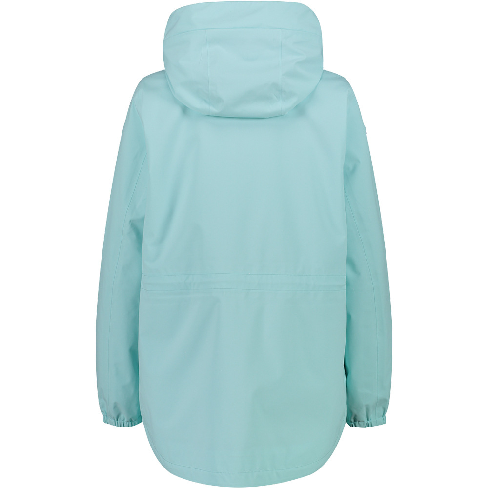 Cmp chaqueta impermeable insulada mujer WOMAN JACKET FIX HOOD VERDE vista trasera