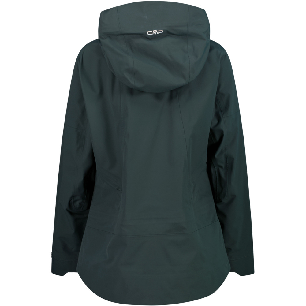 Cmp chaqueta impermeable insulada mujer WOMAN JACKET FIX HOOD VERDE vista trasera