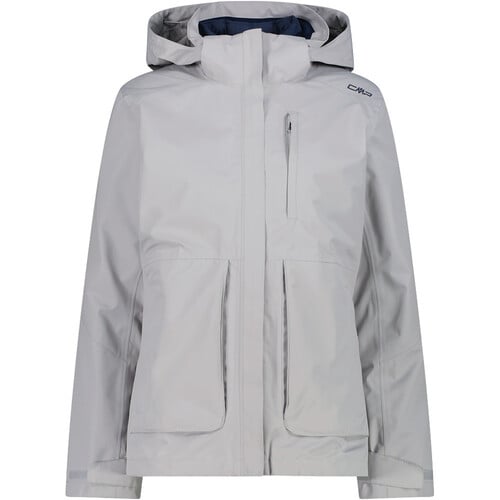 CMP WOMAN JACKET ZIP HOOD DETACHBLE INN.JACKET gris