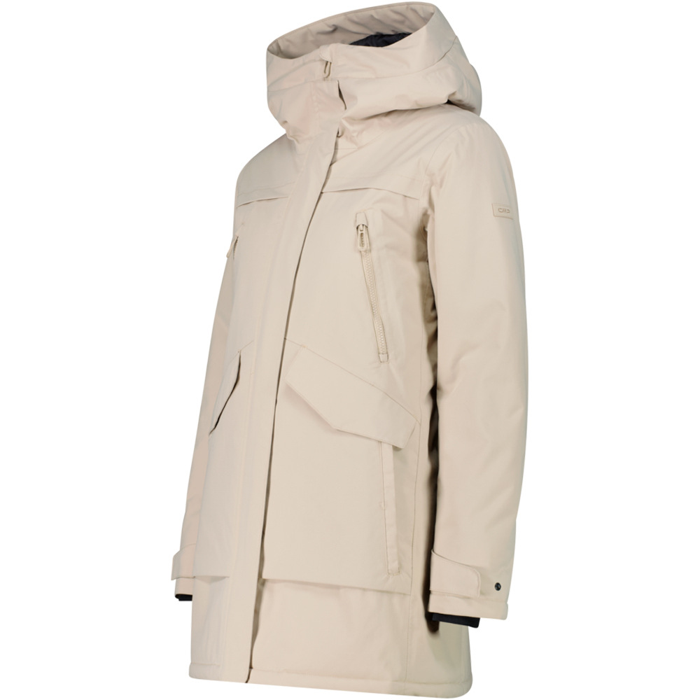 Cmp chaqueta impermeable insulada mujer WOMAN PARKA FIX HOOD VERDE vista detalle