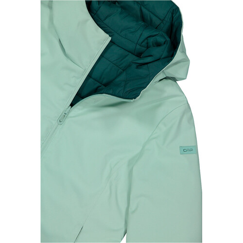 CMP WOMAN REVERSE JACKET FIX HOOD verde