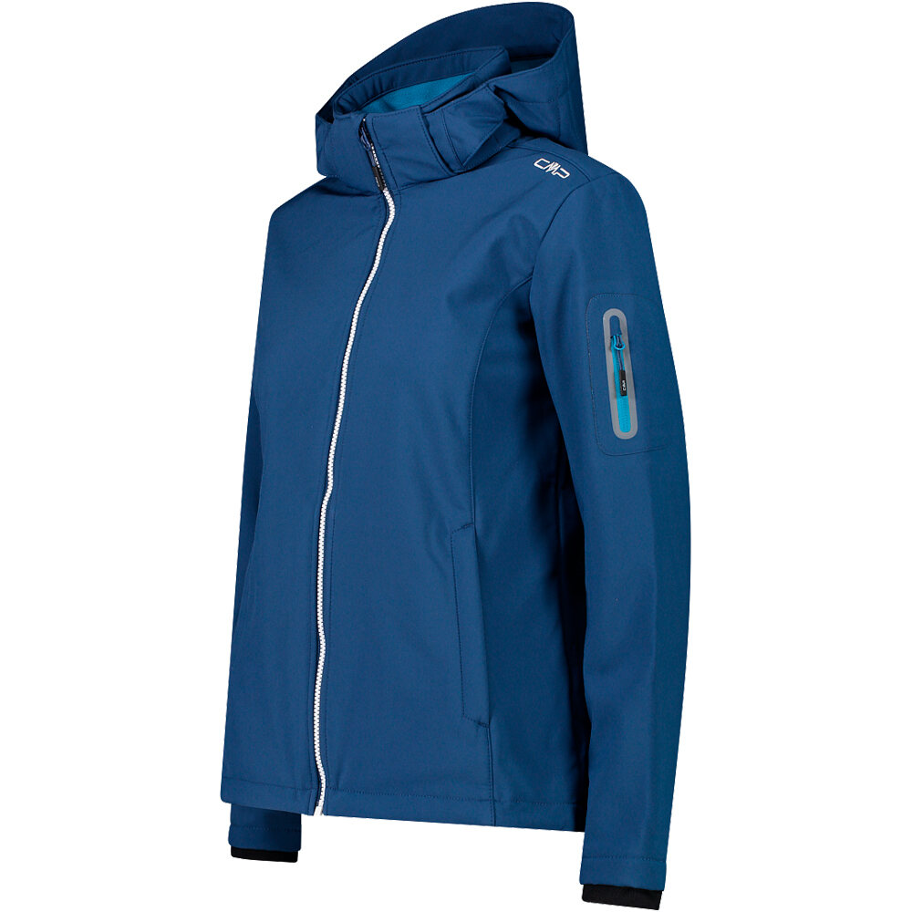 Cmp chaqueta impermeable insulada mujer WOMAN ZIP HOOD JACKET AZUL vista detalle