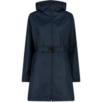 WOMAN COAT RAIN FIX HOOD