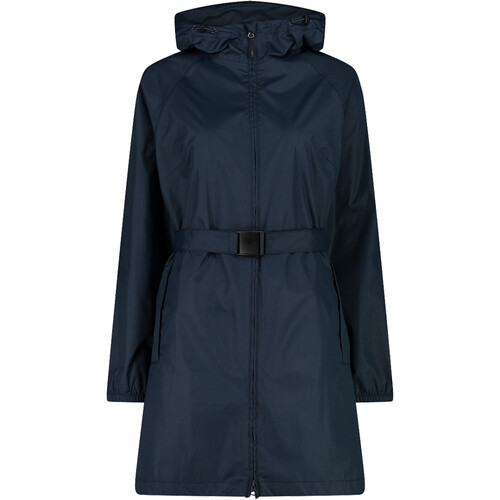 CMP WOMAN COAT RAIN FIX HOOD azul