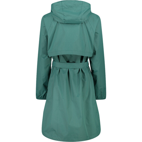 CMP WOMAN COAT RAIN FIX HOOD verde
