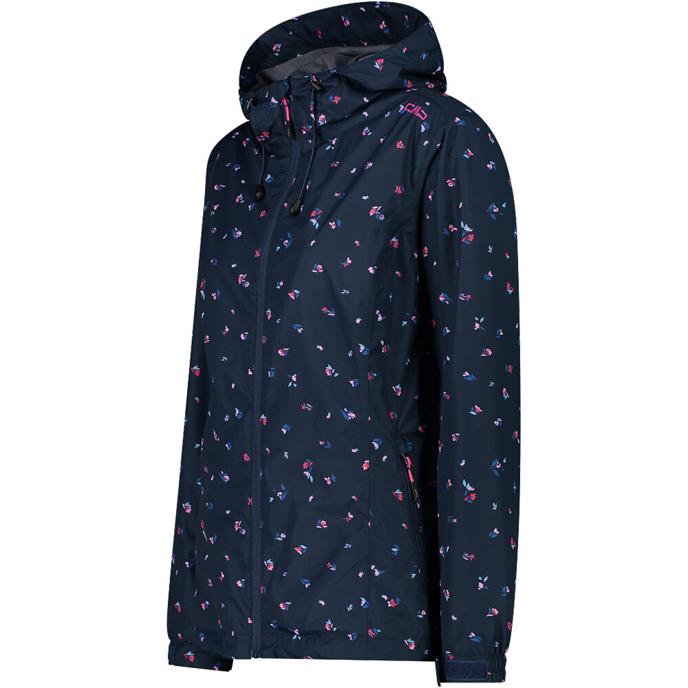 Cmp chaqueta impermeable mujer WOMAN JACKET FIX HOOD AZUL vista detalle
