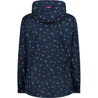 Cmp chaqueta impermeable mujer WOMAN JACKET FIX HOOD AZUL vista trasera