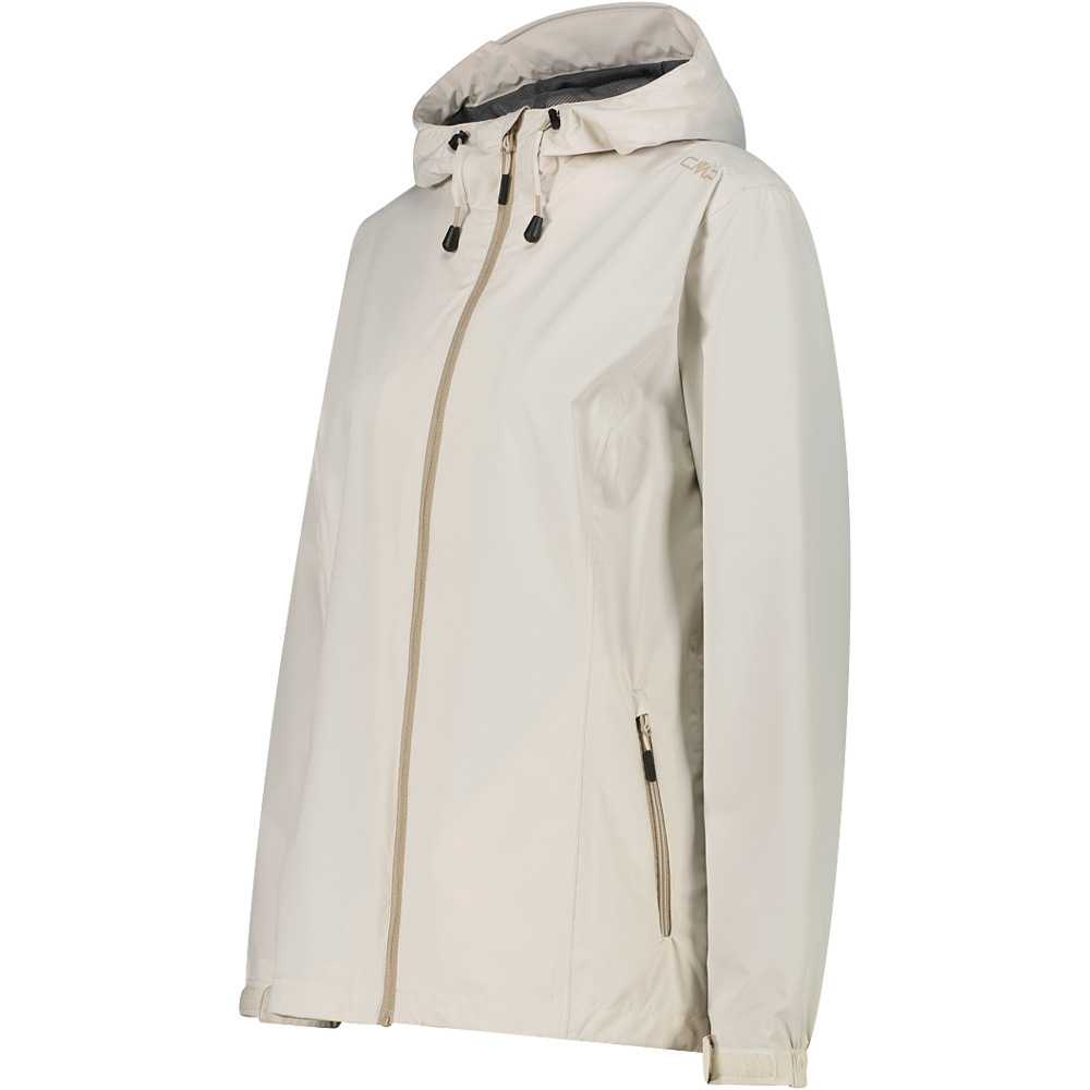 Cmp chaqueta impermeable mujer WOMAN JACKET FIX HOOD BLANCO vista detalle