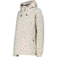 Cmp chaqueta impermeable mujer WOMAN JACKET FIX HOOD MARRON vista detalle