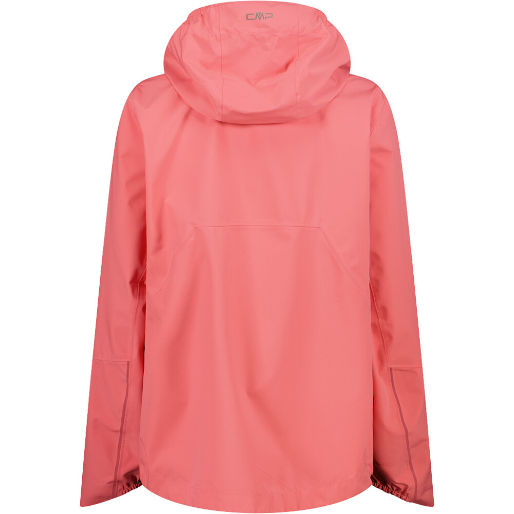 Cmp chaqueta impermeable mujer WOMAN JACKET FIX HOOD NARANJA vista trasera