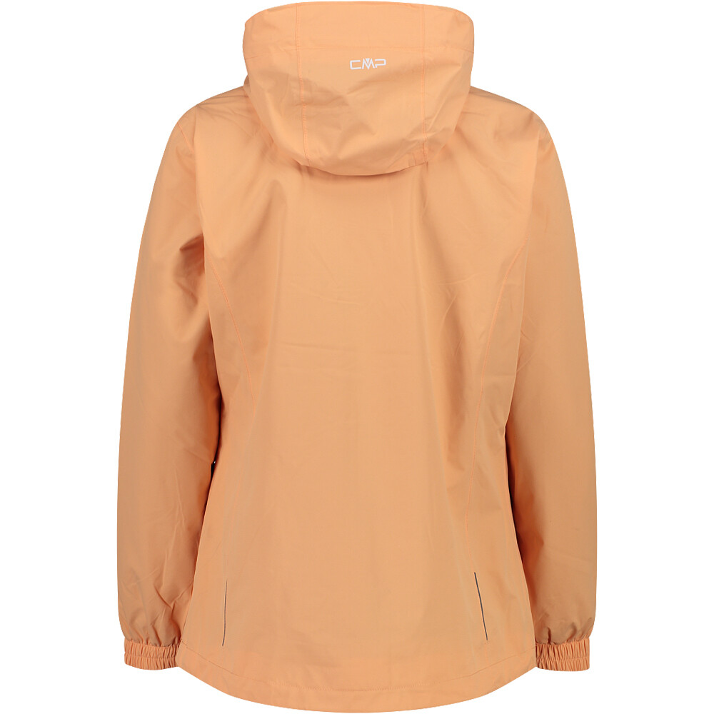 Cmp chaqueta impermeable mujer WOMAN JACKET FIX HOOD NARANJA vista trasera