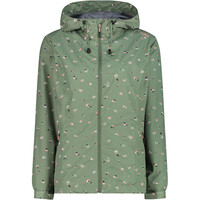 Cmp chaqueta impermeable mujer WOMAN JACKET FIX HOOD VERDE vista frontal