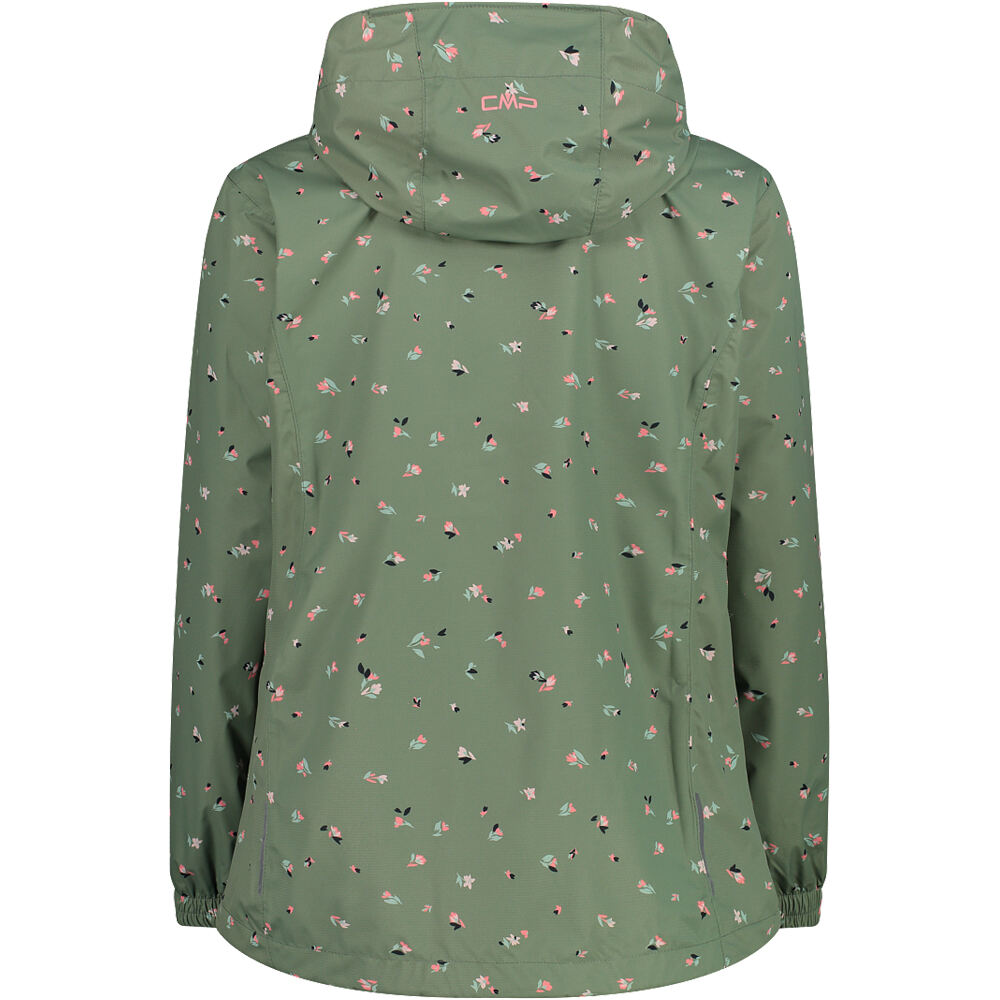 Cmp chaqueta impermeable mujer WOMAN JACKET FIX HOOD VERDE vista trasera