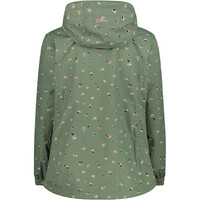 Cmp chaqueta impermeable mujer WOMAN JACKET FIX HOOD VERDE vista trasera