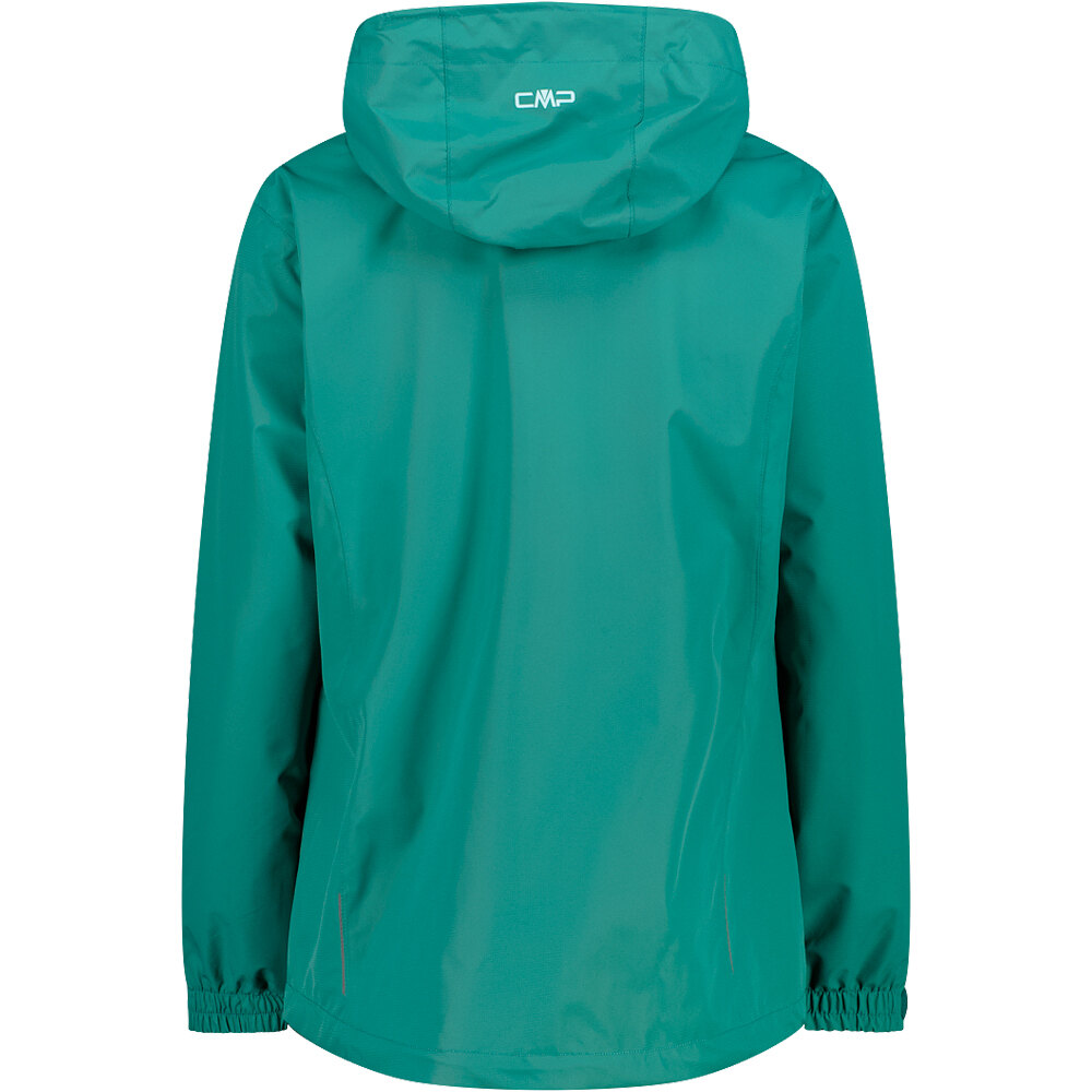 Cmp chaqueta impermeable mujer WOMAN JACKET FIX HOOD VERDE vista trasera