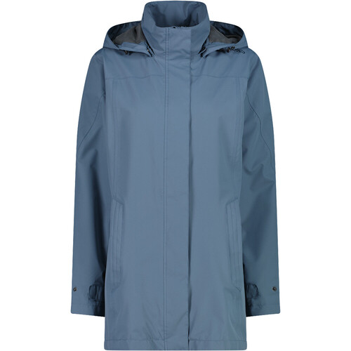 CMP WOMAN JACKET SNAPS HOOD azul