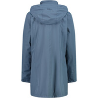Cmp chaqueta impermeable mujer WOMAN JACKET SNAPS HOOD AZUL vista trasera