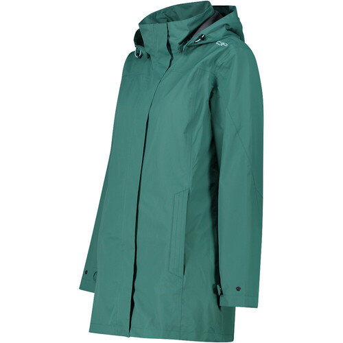 CMP WOMAN JACKET SNAPS HOOD verde
