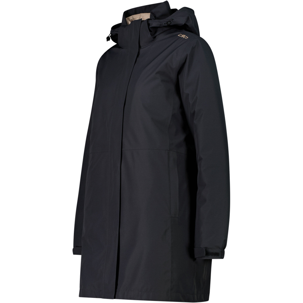 Cmp chaqueta impermeable mujer WOMAN PARKA ZIP HOOD DETACHABLE INN.JACKET GRIS vista detalle