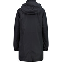 Cmp chaqueta impermeable mujer WOMAN PARKA ZIP HOOD DETACHABLE INN.JACKET GRIS vista trasera