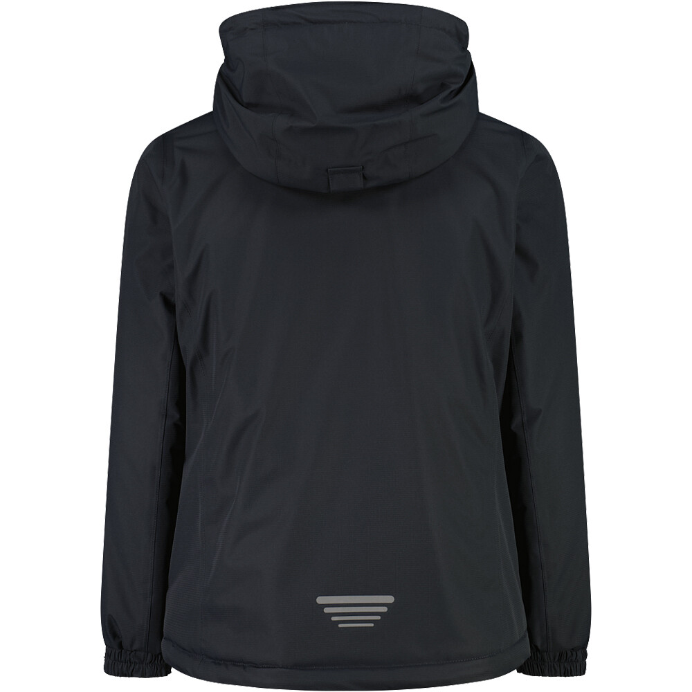 Cmp chaqueta impermeable niño KID G JACKET FIX HOOD GRIS vista trasera