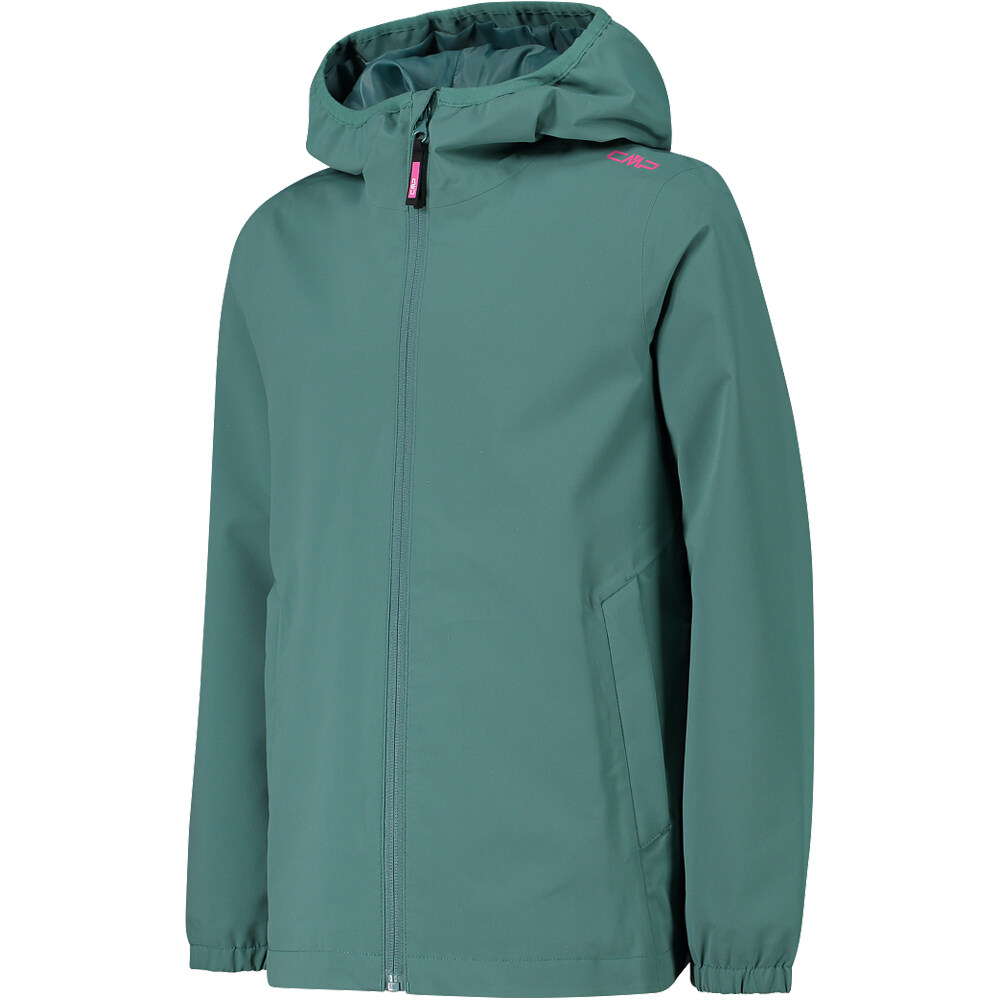 Cmp chaqueta impermeable niño KID G JACKET FIX HOOD VERDE vista detalle