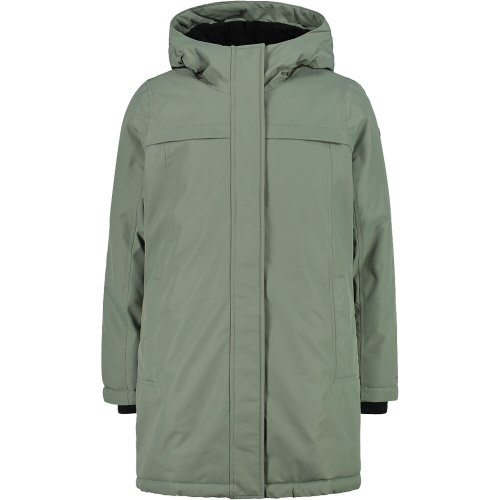 Cmp chaqueta impermeable niño KID G PARKA FIX HOOD VERDE vista frontal