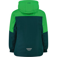 Cmp chaqueta impermeable niño KID JACKET FIX HOOD VERDE vista trasera