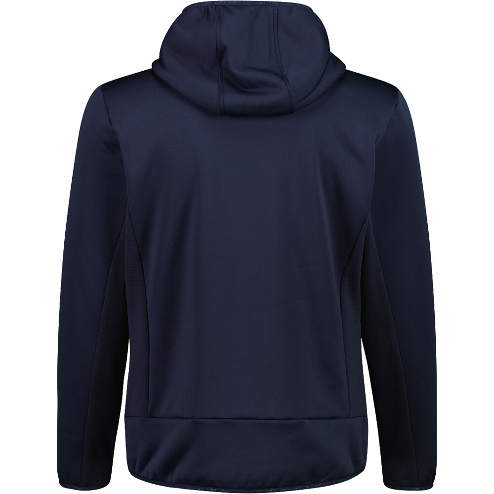 Cmp chaqueta outdoor hombre MAN HYBRID JACKET FIX HOOD AZUL vista trasera