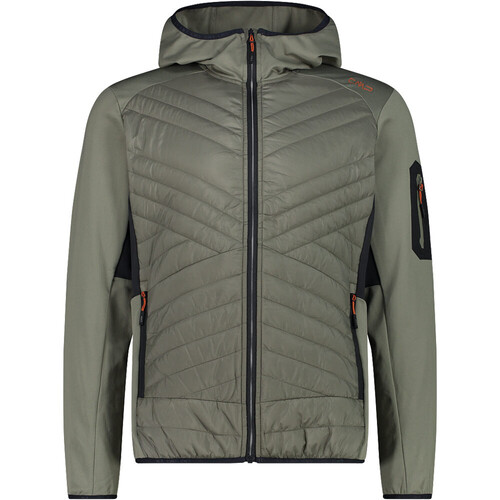 CMP MAN HYBRID JACKET FIX HOOD verde